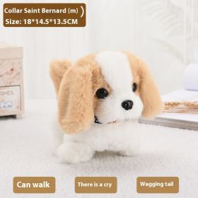 Stuffed Electric Toy Walking Simulation (Option: Collar StBernardus-BEIGE)