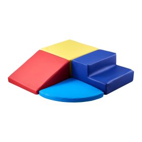 Climbing Toys 4 Piece Foam Climbing Blocks Set For Toddlers And Preschoolers (Option: Blue)