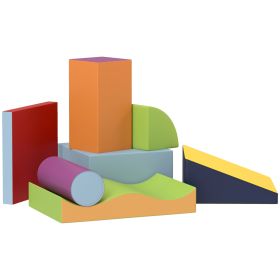 7 Piece Climb and Crawl Activity Play Set Soft for Toddler, Contemporary (Option: Contemporary-680x520x430 mm)