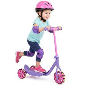 3-Wheel Toddler Scooter with LED Light-Up Wheels for Beginners Age 2+ (Option: Default Title)