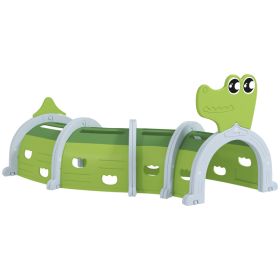 Crocodile Design Kids Play Tunnel for Kids to Crawl Through, 76" Long (Option: Green-870x480x685 mm)