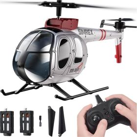 RC Helicopter Toy For Kids And Beginners With Altitude Hold, 2 Speed Settings And 2 Rechargeable Batteries (Option: Gray)