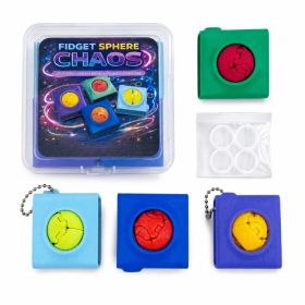 4PCS Textured Fidget Cube Set, 3D Printed Squeeze & Twist Desk Accessories With Portable Storage Box And Keychain Chains (Option: 3D Printed Plastic-4PCS-3D Printed Fidget Cube Set)