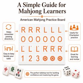 3D Printed American Mahjong Charleston Practice Board, Direction Reference Learning Aid For Beginners, Tabletop Mahjong Game Accessory (Option: 3D Printed Plastic-1 Pc-Orange)