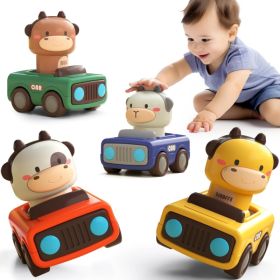 Baby Press And Go Car Toy For Toddlers 1-3 Years, Push And Go Toy Vehicle, Interactive Car Toy For Boys And Girls, Birthday Gift (Option: Car Toys)