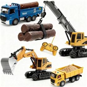 RC Construction Vehicle Combo. Excavator, Crane & Dump Truck With USB Rechargeable Design, Realistic Movement, Holiday Gift Idea. Boy Toys, Party (Option: 689 959A   689 838A)