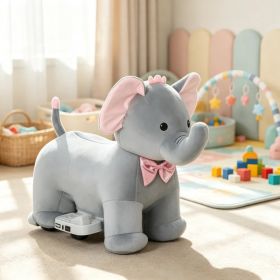 6V Electric Ride-On Horse for Kids: Music, Forward Drive, Soft Plush Body & Foot Pedal Toy for 1.5-5Years Boys Girls (Option: Default Title)