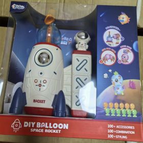 DIY Space Magic Balloon Craft Kit, Sticker Decorated Balloons Toy For Kids, DIY Creative Activity (Option: White)
