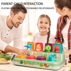 Dinosaur Hide And Seek Mechanism Box, Puzzle Toy Pop Up Switch Button Pop Up Music (Option: 1pc)