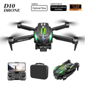 D10 Remote Control Obstacle Avoidance Drone, Gradient Flow Technology, Integrated Four-Directional Obstacle Avoidance System, Brushless Motor And (Option: Blacksinglecell)