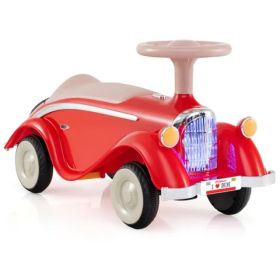 Kids Ride On Sliding Car, Foot-to-Floor Toy With LED Lights & Horn (Red 19-36 Months) (Option: defaulttitle)