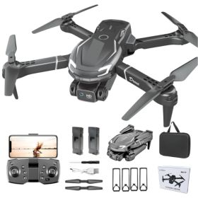 Cool Mini Drone With Camera For Kids Adults Beginners, 1080P FPV Camera Remote Control Drone For Kids With 2 Batteries, One-Click Take OffLanding (Option: Black)