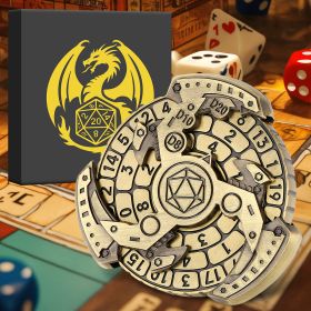 Wind And Fire Wheel DND Dice Wheel Gift Box Set, Fingertip Gyro Retro Compass Table Role Playing Game Dice, Parent Child Game, Toy Accessories Gi (Option: Bronze)