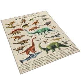 Large Play Mat 79" x 59", Crawling Mat for Toddlers, Living Room and Bedroom with Dinosaur Pattern, Khaki (Option: Khaki-435x420x160 mm)