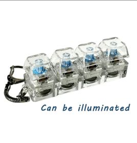 Transparent Fingertip Keyboard Keychain, To Press Key, Portable Stress Relieving Toy, Key Pendant (Option: 1PCS)