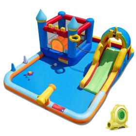 Inflatable Water Slide Bounce House, Multi-Sport Games With Splash Pool & Blower (Colorful) (Option: defaulttitle)