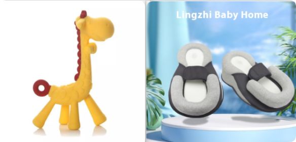 Giraffe Toy for Baby Teether Molar Stick (Option: Yellow brown set)