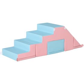 2 Piece Foam Climbing Toys for Toddlers 1-3 Years to Slide, Climb and Crawl, Multicolor (Option: pink, blue-900x530x510 mm)