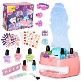 Kids Makeup And Nail Art Spray Set Toys Creative Playtime Fun Kids Fun Nail Art Perfect Holiday Gift (Option: 1SET)
