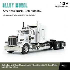 Semi Truck Toys For Boy Heavy Trucks,Metal Diecast Trucks Model Pull Back Cars With Light And Sound,Truck And Trailer Toys For Boys,Toy Trucks Fo (Option: defaulttitle)