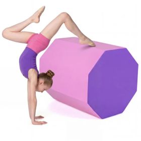 Octagon Tumbling Mat, Gymnastics Training Mat For Backbends Somersaults, Pink & Purple Artificial Leather Foam Mat (Option: defaulttitle)