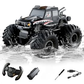 Monster Truck Toys, Waterproof 360Rotate 4x4 RC Truck, Amphibious Remote Control Monster Trucks, 2.4GHz All Terrain Off-Road Pickup Toy RC Car (Option: Default Title)
