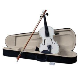 New 4/4 Acoustic Violin Case Bow Rosin White (Option: White)
