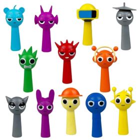 12Pcs Mini Game Figures, Horror Monster Game Character Toys, PVC Cake Toppers, Collectible Figurines Gift For Kids Fans (Option: 12pcs)