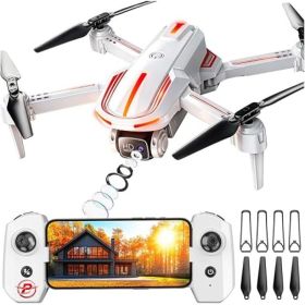 FPV Foldable RC Quadcopter Drone With Camera For Adults (Option: Phantom Grey)