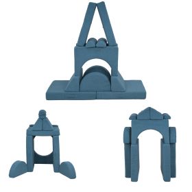 12 Pcs Foam Climbing Blocks for Toddlers, Indoor Soft Play Equipment for Boys and Girls, Blue (Option: Blue-370x370x750 mm)