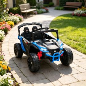 Blue 12V Kids Ride On UTV Truck: Battery Powered Electric Vehicle with Rear Suspension & Remote Control for 3-5 Years Old (Option: Default Title)
