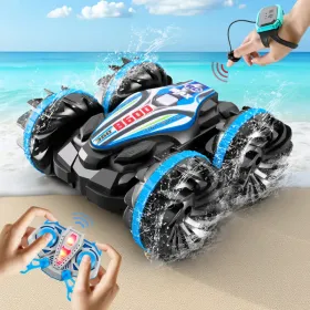 Remote Control Toy Car, Water And Land Amphibious Toy Car, Can Float On Top. 360  Flip, Adapt To Any Road Conditions, Toy Off-road Car. (Option: Blue)