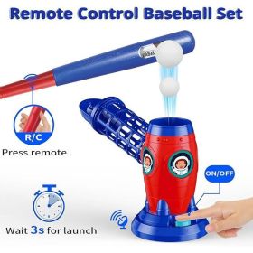 Children's Baseball Training Set, Suitable For Children And Family Outdoor Activities, Early Childhood Education, Physical Exercise And Cognitive (Option: Blue and red)