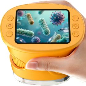 Digital Microscope For Kids Pocket Microscope With 2.0 IPS Screen STEM Toys Birthday Gifts For Girls Boys Child (Option: Yellow)