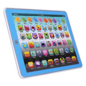 1Pc Kid Baby Toddler Tablet Toy Educational Learning Study Tablet Pad Gift For Aged 2 3 4 5 6 7 Girls Boys (Option: Blue-1Pc)