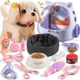 16 Pcs Realistic Robot Puppy Kids Girl Boys Toy , Ideas Birthday Gifts (Option: BEIGE)