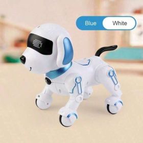 Interactive AI Smart Robot Dog, Rechargeable, Touch Sensor And Remote Control Toy For Kids Ages 3 (Option: Y878 blue)