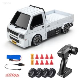Scale 2.4GHz 4WD Remote Control RC Drift Car  High Speed LED Lights Drift Tires Kids  Toy For Indoor  & Outdoor Play Easter Gift RC Cars (Option: RC White)