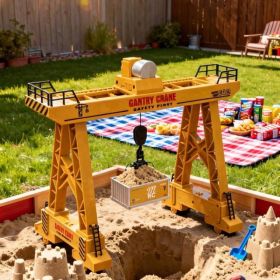 2.4GHz Remote Control Gantry Crane, Assemble It Yourself. A 118 Scale, Lifelike Construction Site Truck. Educational, Fun, And A Great Gift For K (Option: 689 812A)