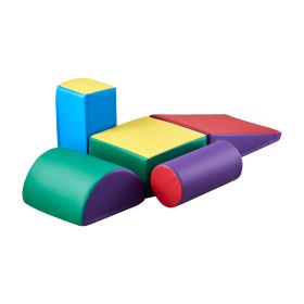 Climbing Toys 5 Piece Foam Climbing Blocks Set For Toddlers And Preschoolers (Option: Purple)