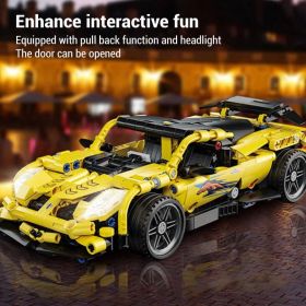 Sports Car Building Blocks 509 Pieces Exquisite Cool Interactive Race Car Model Building Blocks Set (Option: Default)
