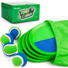Upgraded Toss And Catch Ball Set For Kids, Water-Resistant Outdoor Baseball Training Game For Beach, Pool And Yard (Option: Blue)