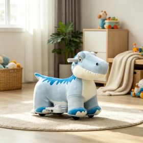 Blue 6V Electric Kids Ride On Animal Toy: Tyrannosaurus Dinosaur with Music, Forward Movement for 18-36 Months Old (Option: Default Title)