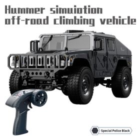 RC Crawler, 4WD Military Car With Cannon And Winch Accessory, RTR Off-Road Remote Control Cars For Linkage Carlights And Steering Wheel (Option: Black)