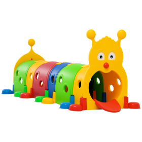 Caterpillar Tunnel, Toddler Tunnel for Kids Crawl and Climb Through, Kids' Play Structure Indoor Outdoor, 6 Sections, Multicolored (Option: Multi Color-1050x310x640 mm)