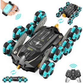 8WD Gesture Sensing RC Stunt Car 2.4GHz Transform Drift Off-Road Remote Control Vehicle For Kids (Option: Black)
