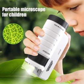 Bio Educational Science Experiment Toy Gift, Microscope For Kids - 5804A Black (Color: Black)