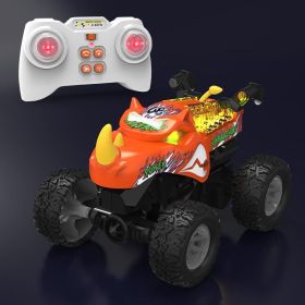 2.4G Rhino Stunt Remote Control Car For Children, 360-degree Vertical Rotation All-Terrain Off-Road (Option: Orange)