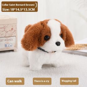 Stuffed Electric Toy Walking Simulation (Option: Collar StBernardus-BROWN)