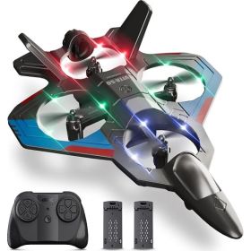 Remote Control RC Airplane For Kids And Adults, Black Toy Plane With 2 Batteries (Option: Black)